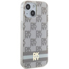 DKNY DKHMP15MHCPTSE iPhone 15 Plus / 14 Plus 6.7" beżowy/beige hardcase IML Checkered Mono Pattern & Printed Stripes MagSafe