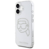 Original Case IPHONE 16 Karl Lagerfeld Hardcase IML Rhinestones Karl Head transparent
