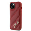 Karl Lagerfeld KLHCP15SPQDSMGR iPhone 15 / 14 / 13 6.1" czerwony/red hardcase Diagonal Quilted Script