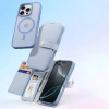 Dux Ducis Lawa Lederhülle für iPhone 16 Pro Max mit abnehmbarer magnetischer Brieftasche - Blau