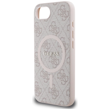 Guess 4G Ring Classic Logo MagSafe iPhone 16e Hülle - Rosa