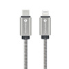 FORCELL kabel Typ C do iPhone Lightning 8-pin QC3.0 PD 27W Metal C238 1m srebrny