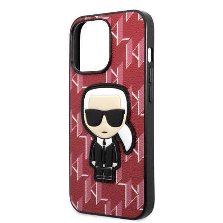 Original Case IPHONE 13 PRO MAX Karl Lagerfeld Hardcase Monogram Ikonik Patch red