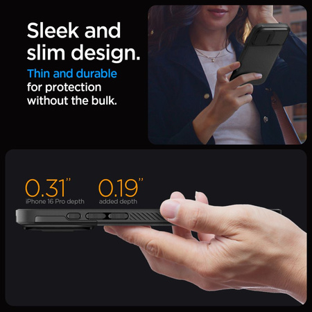 SPIGEN OPTIK ARMOR MAG MAGSAFE IPHONE 16 PRO BLACK