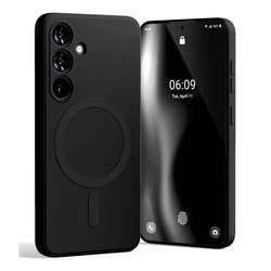 Mercury Semi-Silicon Magsafe Samsung S24 FE, BLACK / CZARNY