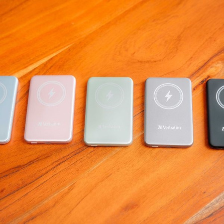 Verbatim Powerbank indukcyjny `n` Go 15W 5000mAh Wireless Magnetic zielony/green 32241
