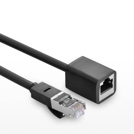 Ugreen przedłużacz kabel internetowy Ethernet RJ45 Cat 6 FTP 1000 Mbps 3 m czarny (NW112 11282)