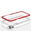 Klare 3in1 Hülle für iPhone 12 Pro Max Frame Cover Gel Rot