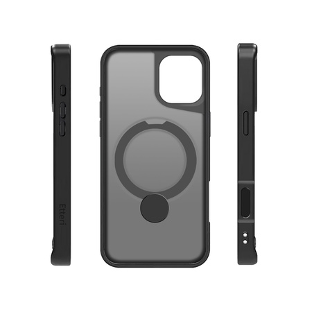 Nakładka Etteri Matt Mag Ring do iPhone 16 Plus 6,7" czarna