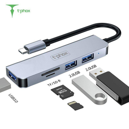 HUB T-PHOX TPH2041 5IN1 USB-C/HDMI USB3.0x1+USB2.0x1+HDMI 4K