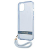 Schutzhülle IPHONE 13 MINI Guess Hardcase Translucent Stap (GUHCP13SHTSGSB) blau