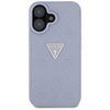 Case IPHONE 16 Guess Hot Stamp 4G Pattern Triangle Metal Logo purple