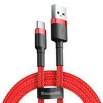 Baseus Cafule Cable - Kabel do ładowania i transmisji danych USB do USB-C 2 A, 2 m (czerwony)