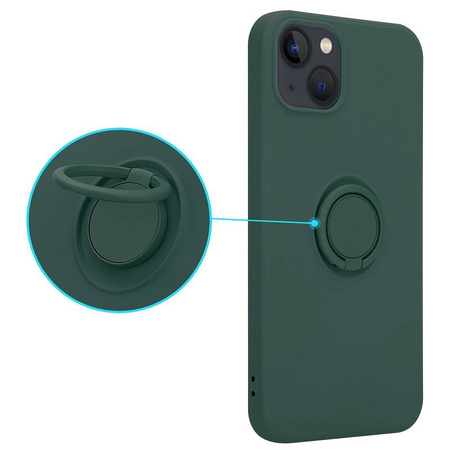 Etui Silicon Ring do Samsung A12 zielony