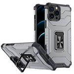 Crystal Ring Case Kickstand Tough Rugged Cover for iPhone 12 Pro black