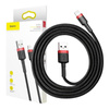 Baseus Cafule Cable - Kabel połączeniowy USB do Lightning, 2.4 A, 1 m (czerwony/czarny)
