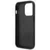 Guess Saffiano Metal Logo Stripes - Etui iPhone 14 Pro (czarny)