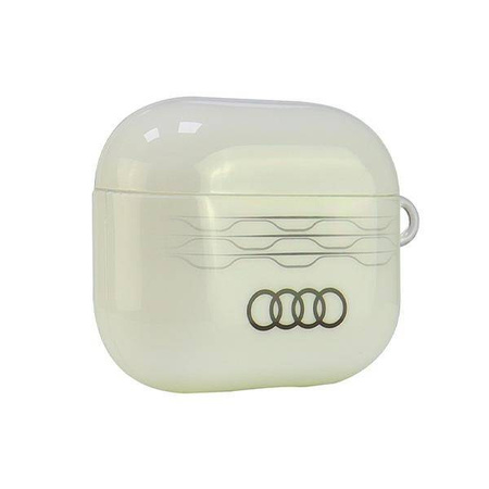 Original Case APPLE AIRPODS 3 Audi IML Geometric Pattern Cover (AU-IMLAP3-A6/D3-WE) white