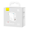 Baseus GaN5 Pro szybka uniwersalna ładowarka sieciowa GaN USB Typ C / USB 100W PD3.0, QC4.0+, AFC biały (CCGP090202)