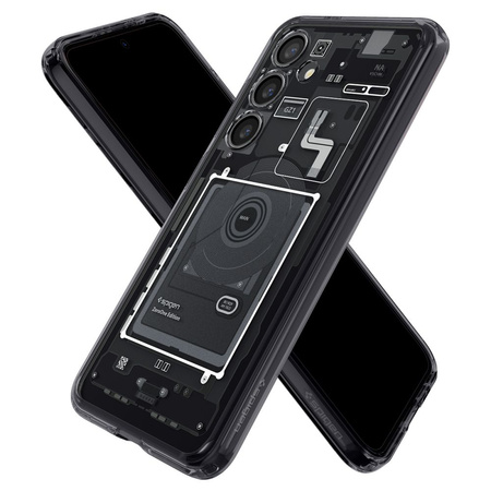 Spigen Ultra Hybrid case for Samsung Galaxy S24 - dark gray (Zero One pattern)