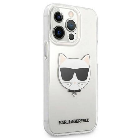 Oryginalne Etui IPHONE 13 PRO MAX 6,7" Karl Lagerfeld Hardcase Choupette Head KLHCP13XCTR transparentne
