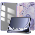 Schutzhülle SAMSUNG GALAXY TAB A9+ Tech-Protect SC Pen Hybrid Marble violett