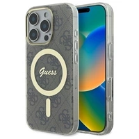 Guess IML 4G MagSafe Hülle für iPhone 16 Pro Max – Braun