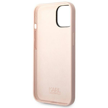 Original Case IPHONE 14 PLUS Karl Lagerfeld Hardcase Silicone Choupette Body (KLHCP14MSLCTPI) light pink