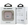 Original Case APPLE AIRPODS 4 Karl Lagerfeld Cover Monogram Choupette Head pink