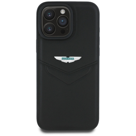 Etui Aston Martin HC Leather Victory      Design do iPhone 16 Pro czarny