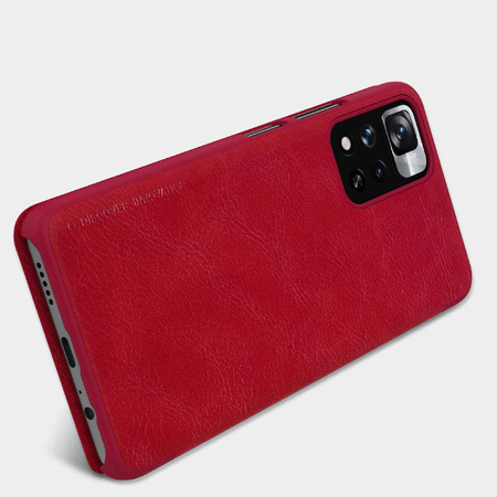 Nillkin Qin Case etui do Xiaomi Redmi Note 11 Pro+ (China) / Redmi Note 11 Pro (China) osłona na aparat kabura pokrowiec obudowa z klapką czarny