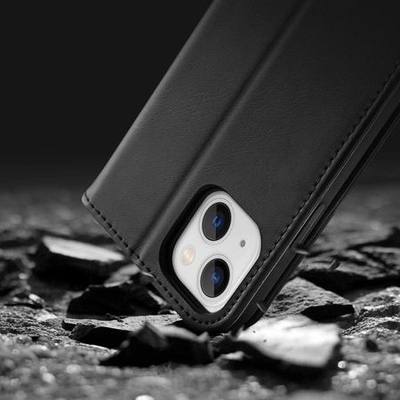 Dux Ducis Hivo Leather Flip Cover Genuine Leather Wallet for Cards and Documents iPhone 14 Brown