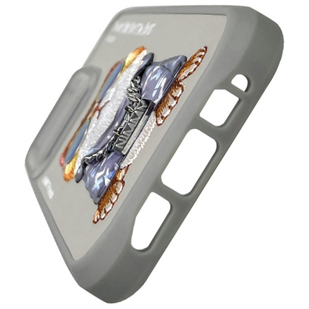 Nimmy etui iPhone 15 Pro Max 6.7" szary/gray Glasses Cool Cat