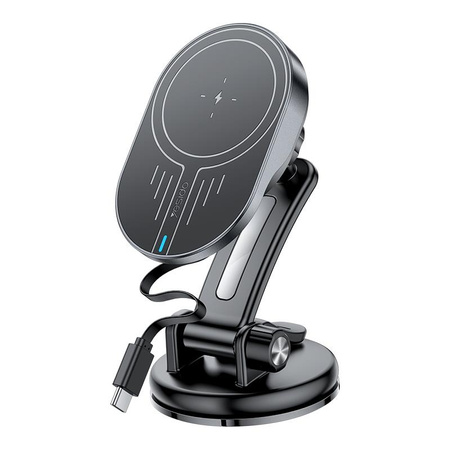 Yesido magnetyczny Uchwyt Samochodowy C313 Wireless 15W, BLACK / CZARNY
