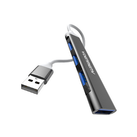 HUB USB  4XUSB DENMEN CZARNY ALUMINIUM DU17