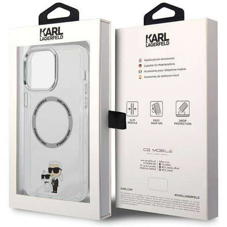 Karl Lagerfeld KKLHMP13XHNKCIT iPhone 13 Pro Max 6,7&quot; Hardcase transparent Ikonisches Karl&amp;Choupette Magsafe