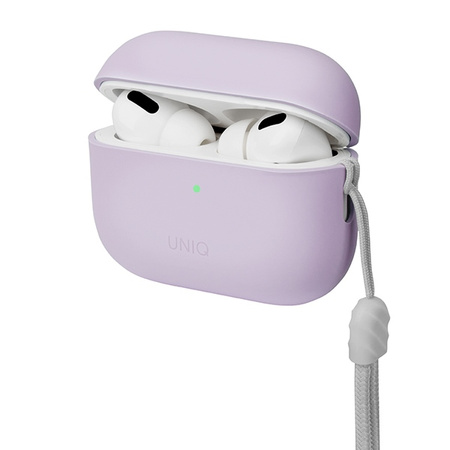 UNIQ etui Lino AirPods Pro 2 genSilicone (2022/2023) liliowy/lilac lavender