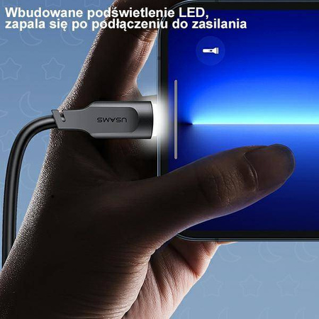 USAMS Kabel USB-C na USB-C PD Fast Charging 1,2m 100W Lithe Series zielony/green SJ567USB04 (US-SJ567)