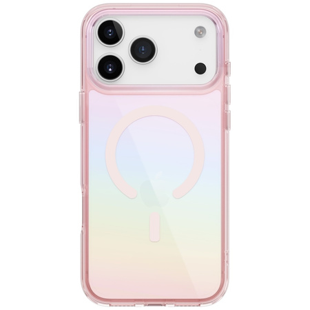 Etui UNIQ Iridescia do iPhone 17 Pro Max Magclick Charging pink prism