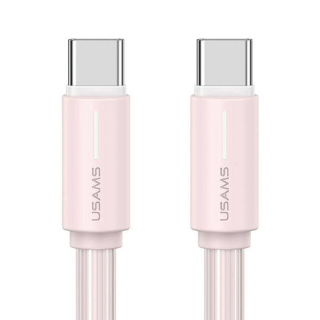 USAMS Kabel USB-C/USB-C 1m SJ734 różowy/pink YU Series SJ734USB04 (US-SJ734)