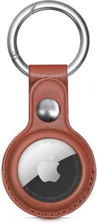 Apple AirTag PU Lederhülle - Schwarz, Braun, Rot, Blau - 4 Stück