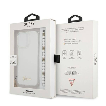 Guess GUHCP13LKPSWH iPhone 13 Pro / 13 6,1" Transparent hardcase White Pearl