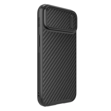 Nillkin Synthetic Fiber S Case iPhone 14 Hülle mit Kameraabdeckung, schwarz