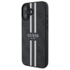 Original Case IPHONE 16 Guess Hardcase 4G Printed Stripes MagSafe (GUHMP16SP4RPSK) black