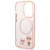 Karl Lagerfeld KLHMP14LHKCP iPhone 14 Pro 6,1" hardcase różowy/pink Karl & Choupette Aluminium Magsafe