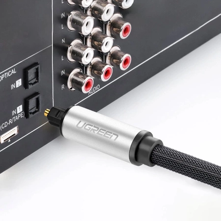 Kabel Ugreen AV108 10540 optyczny Toslink/SPDIF 2m - szary