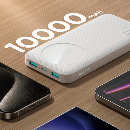 Powerbank Joyroom JR-PBF12 10000mAh 2,4A 2x USB-A 1x USB-C - weiß