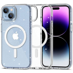 Case APPLE IPHONE 15 Tech-Protect FlexAir Hybrid MagSafe Glitter transparent