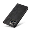 Magnetband-Hülle für iPhone 14 Pro Max Flip Wallet Mini Lanyard Stand Schwarz