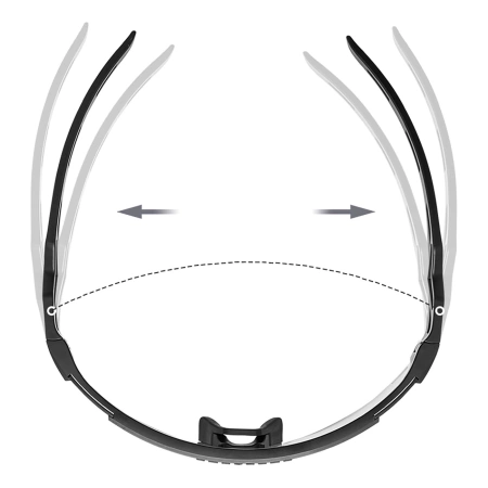 Rockbros Polarisierte Fahrradbrille mit UV-Schutz und Korrektureinsatz - Weiß